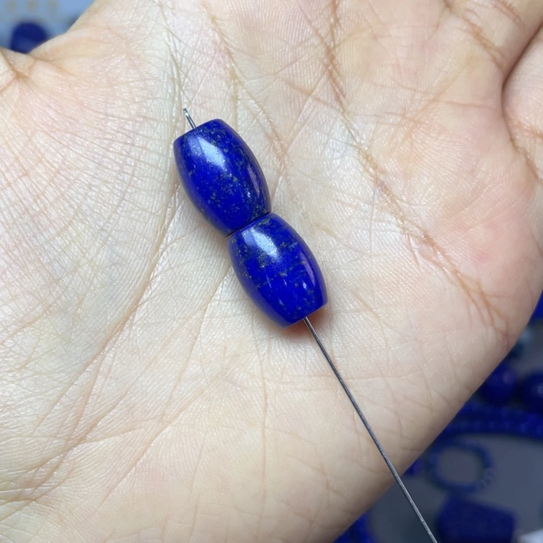 一***6青金石未镶嵌10×14mm桶珠配饰