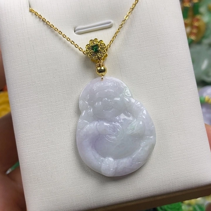 翡翠未镶嵌吊坠(赠链)