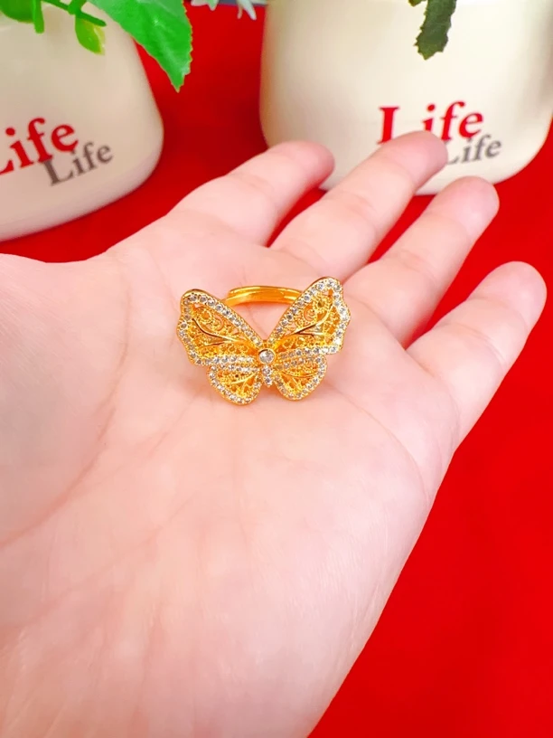 合金戒指 MG 甜美蝴蝶戒指 0.1g  【戒指2】