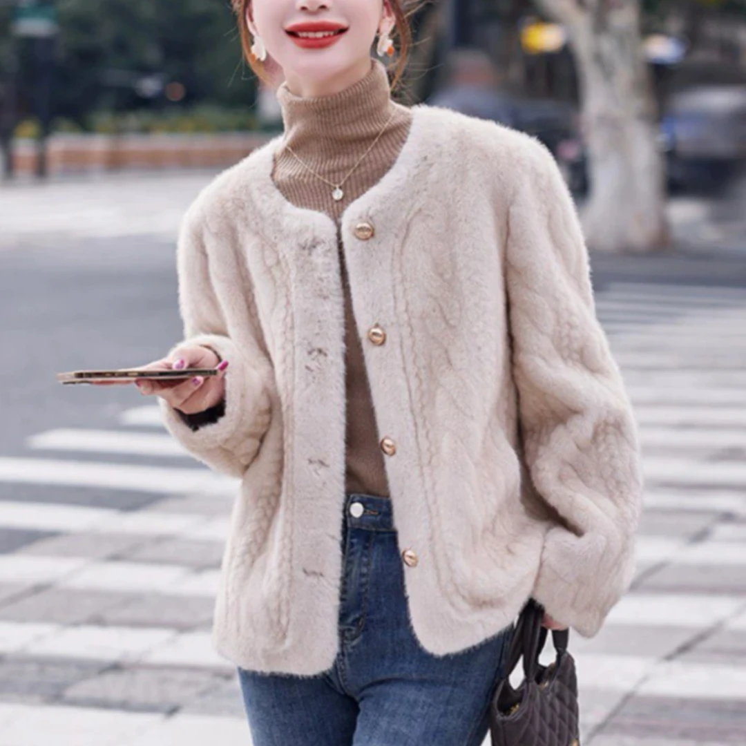 显瘦秋冬ins冬季女保暖短外套小香风秋季短款网红百搭毛毛一体女