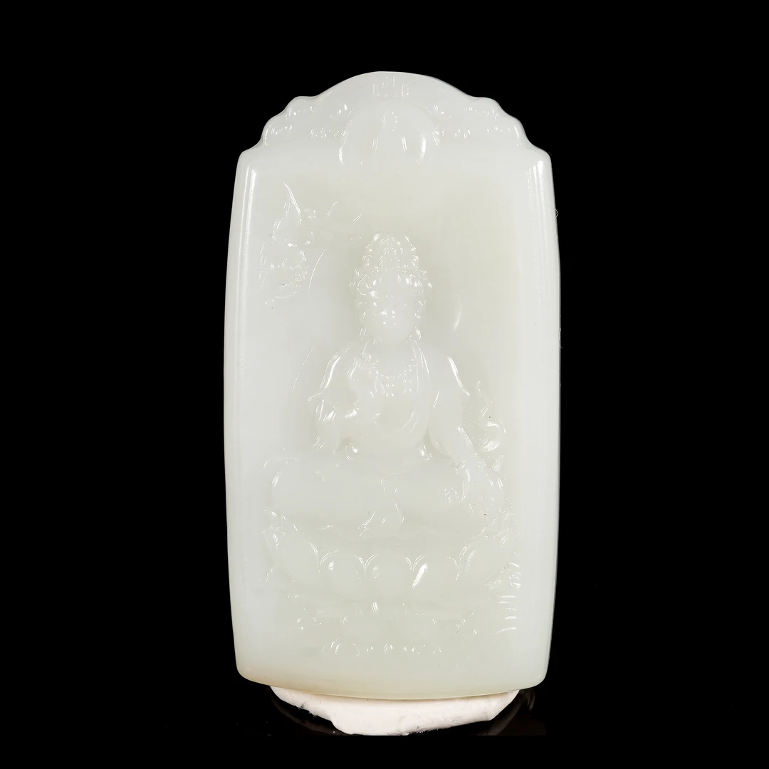LOT.036羊脂白玉人物牌/X3362