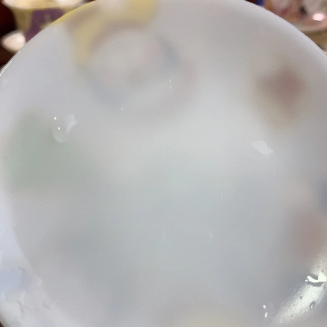 C*冰种素烧手绘三才盖碗