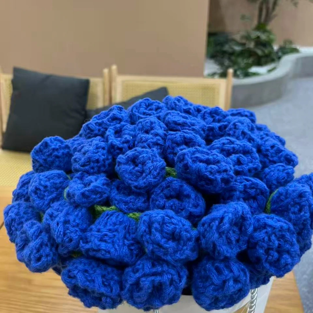 新年礼物花朵毛毯披肩手工成品沙发毯毛巾毯小盖被玫瑰闺蜜礼物