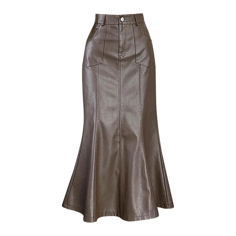 法式鱼尾裙半身裙女秋2025新款高腰显瘦中长款过膝包臀气质裙