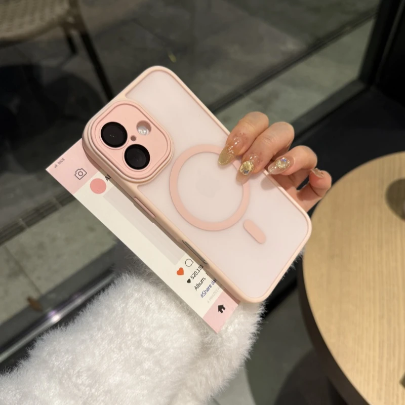 磨砂磁吸适用于苹果16手机壳iPhone16plus简约防摔15promax高级感