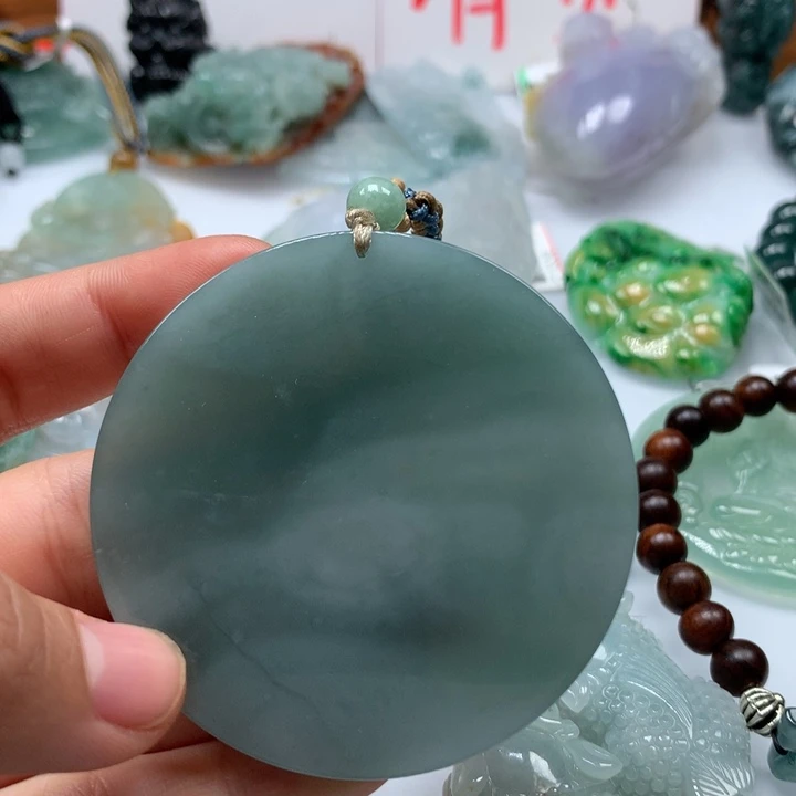 翡翠颈饰未镶嵌保真天然A货翡翠