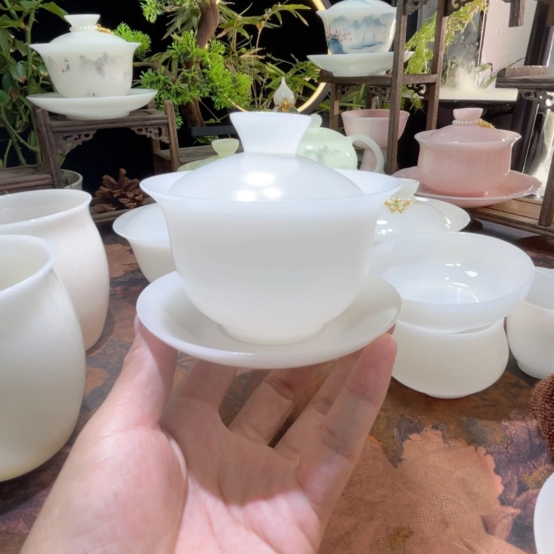 瑞***年冰晶璞玉素烧三才元宝150ml