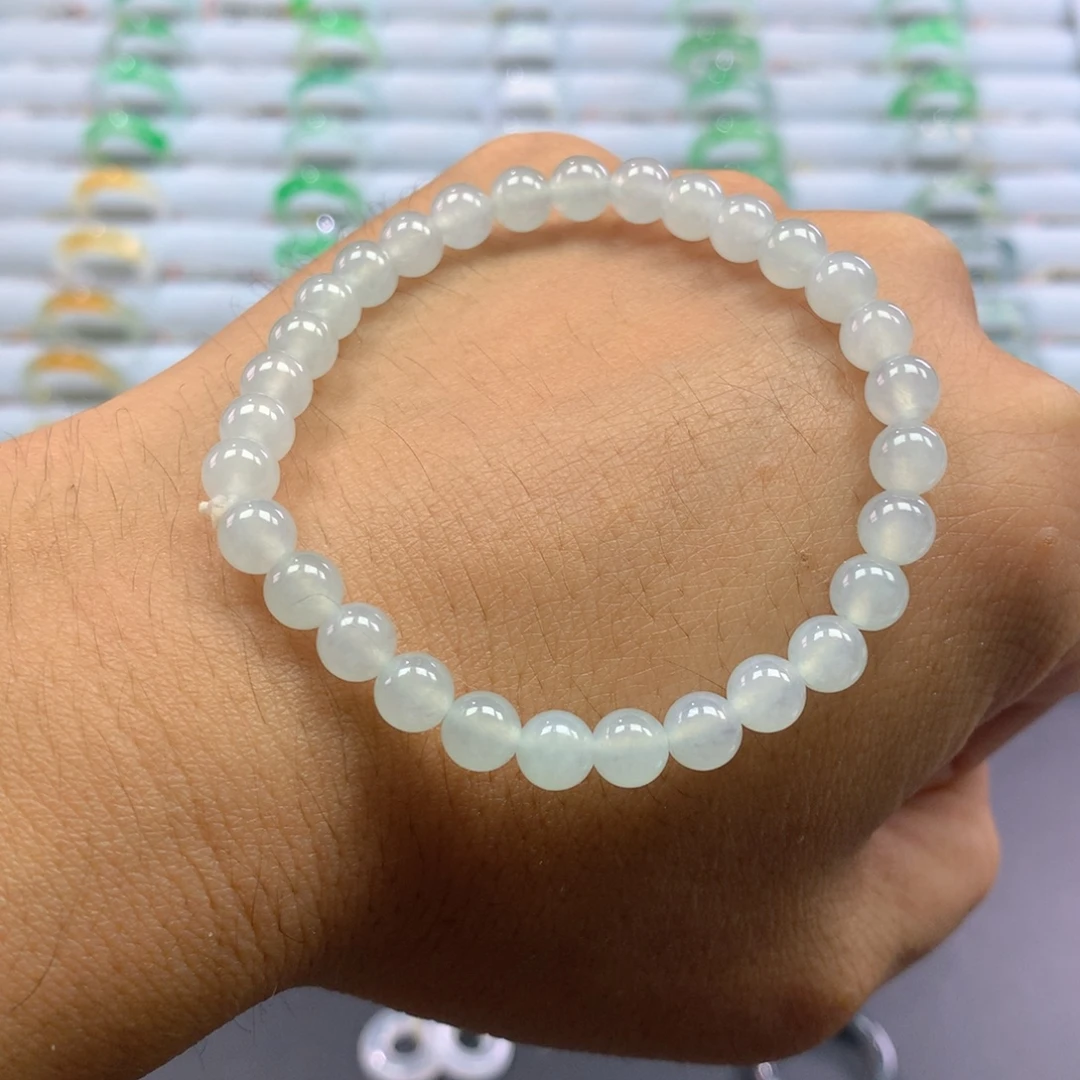 未镶嵌戒指翡翠珠串卡6mm