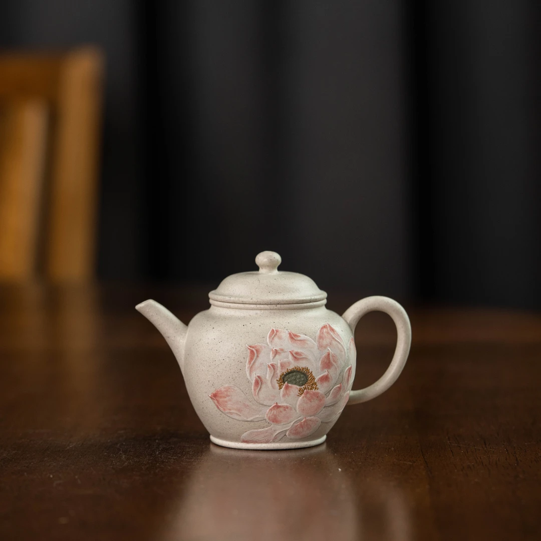 【与丁茶器】混方晓莲 王玉芬制 白段140cc紫砂壶