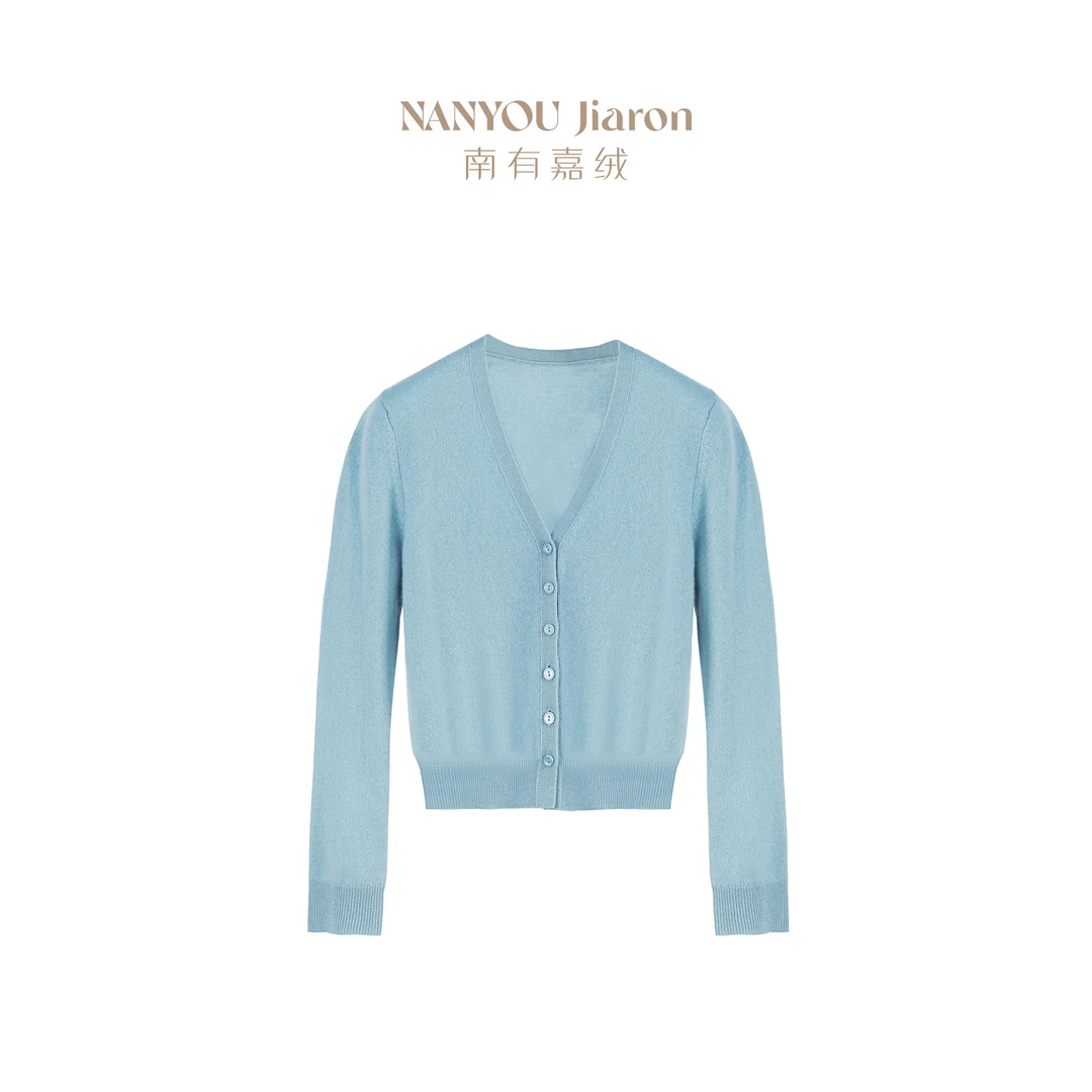 NANYOUJiaron松密度鸡心领套衫 羊绒毛衣 CWF101084E