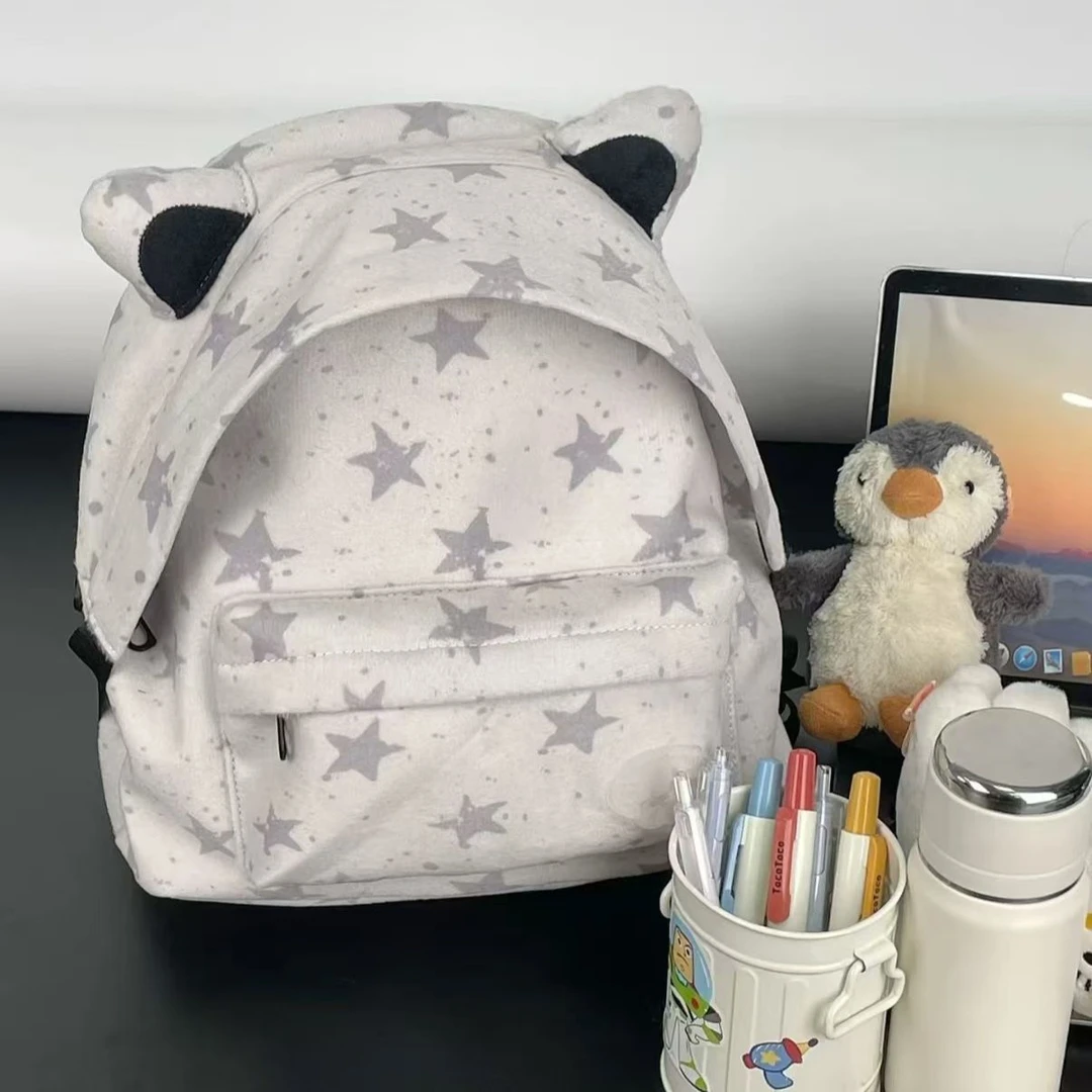 可爱小背包女生猫耳造型包包旅行出游通勤便携设计感双肩包时尚