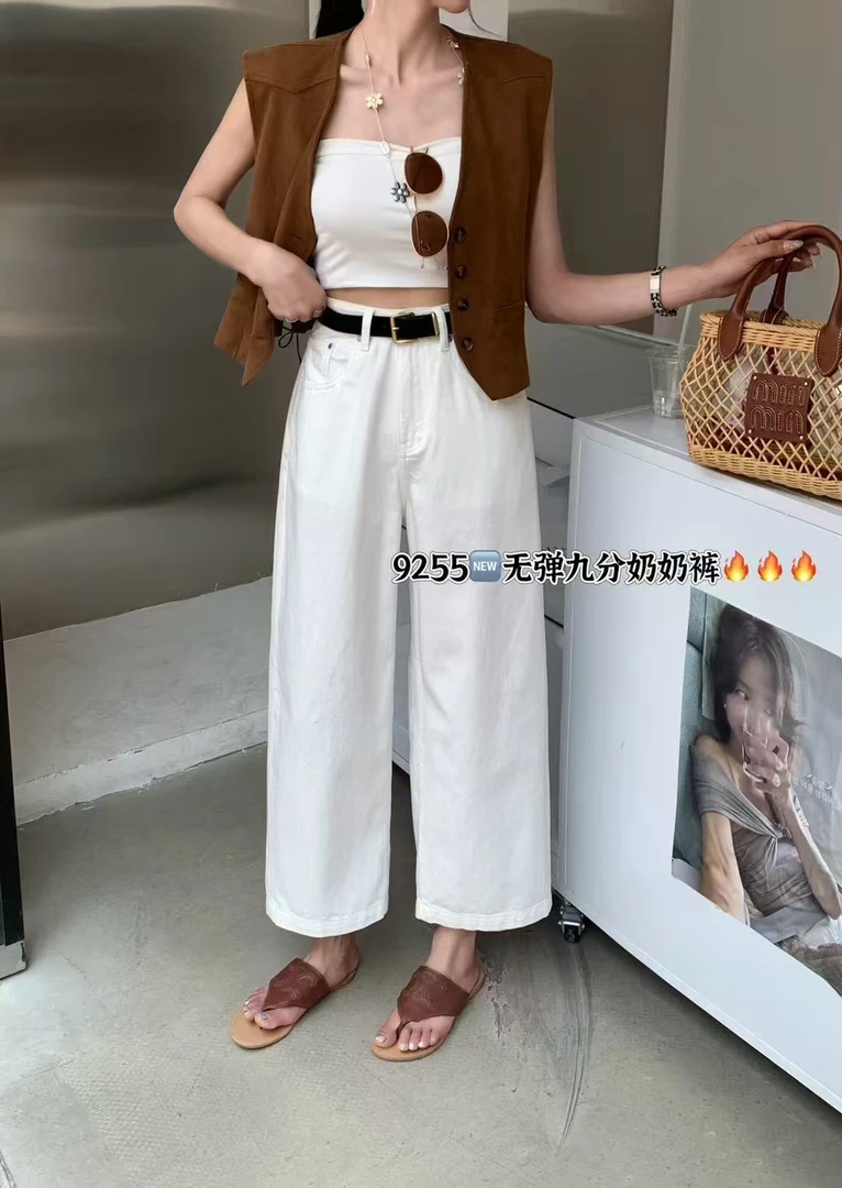 8144-9255无弹九分奶奶裤牛仔裤