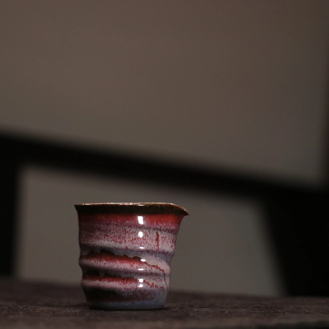 张建品宋玄纹钧紫如意小公道杯