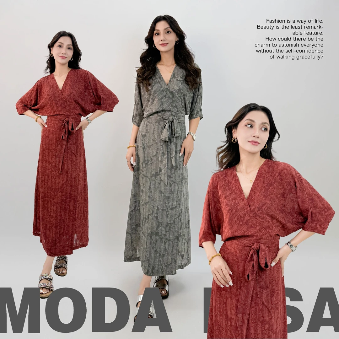 茉达霓莎MODANISA夏季连衣裙时尚复古设计师潮牌女装（mdn-199）