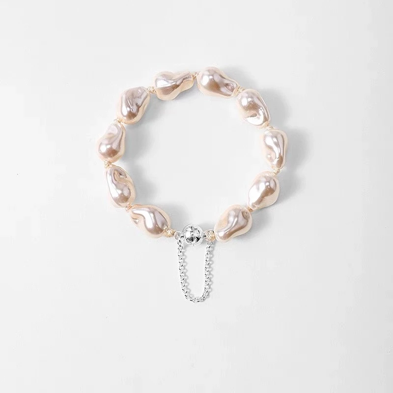 铜合金项链 【新品】仿珍珠手链女款轻奢高级感小众精致串珠珍珠