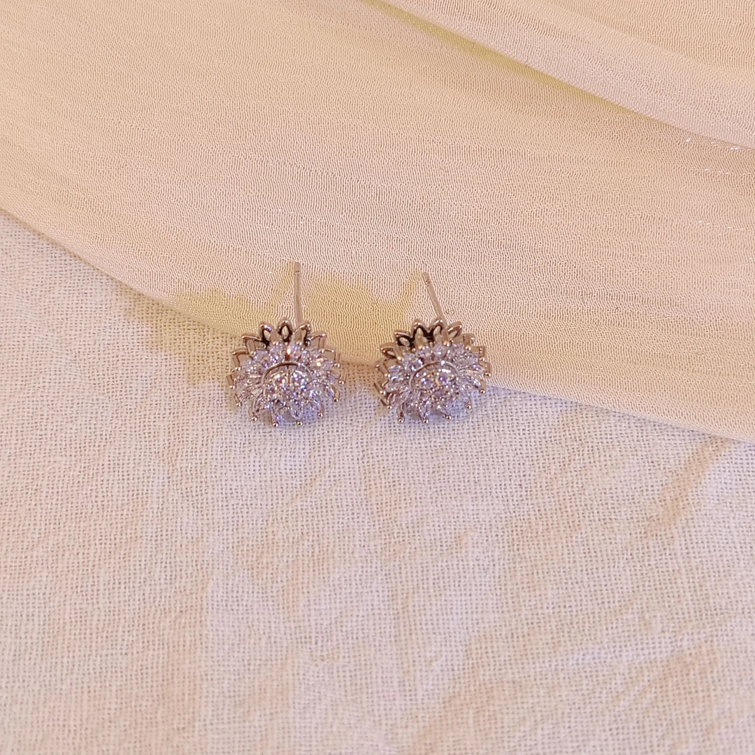 合金锆石耳饰 【耀夜星河】可转动耳钉酷飒吸睛★C0304