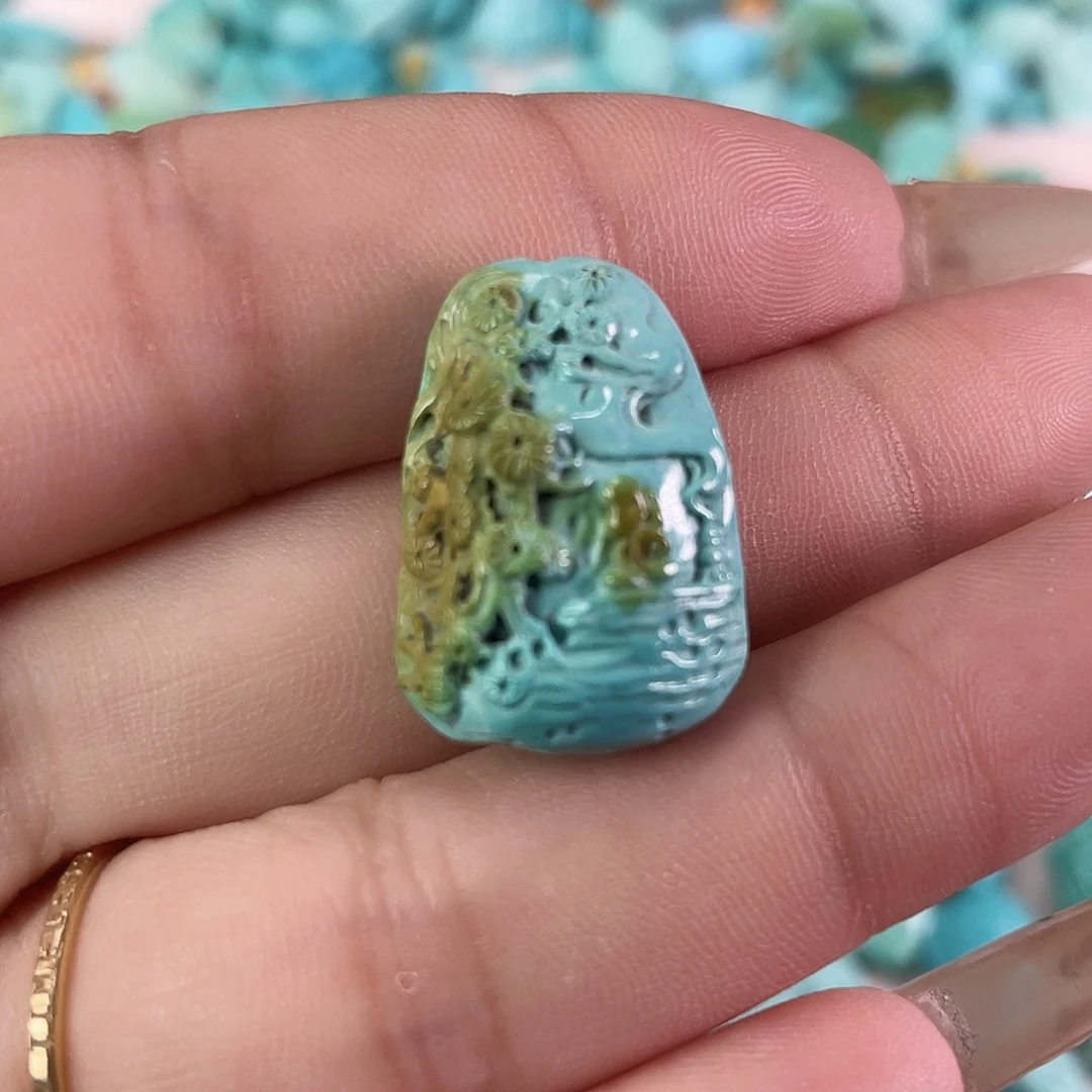 绿松石未镶嵌吊坠(不含链)