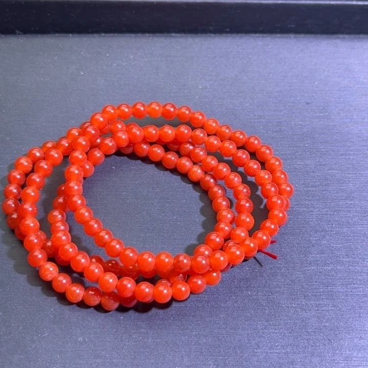 南红玛瑙未镶嵌手链5mm多圈