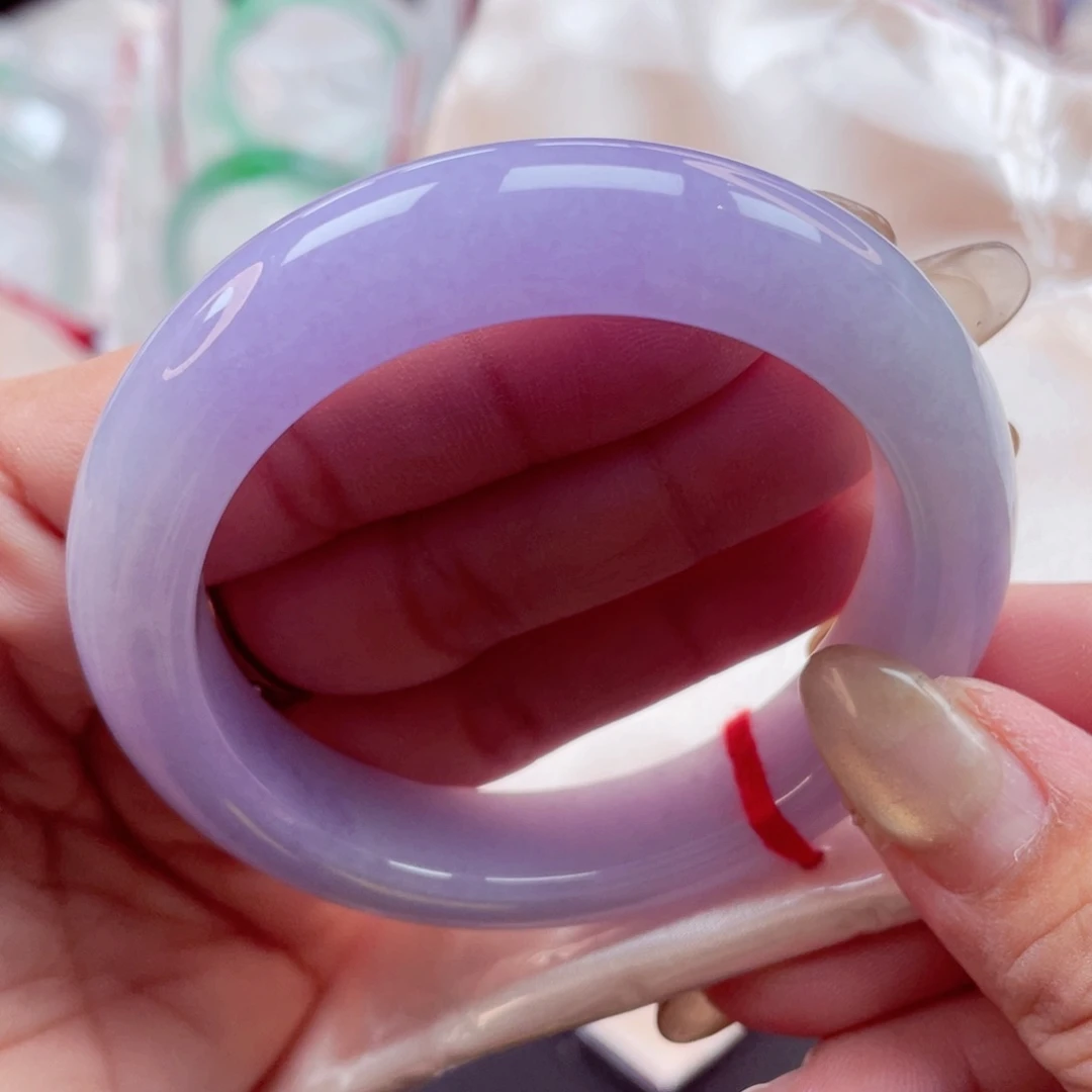 未镶嵌手镯翡翠仙女镯紫罗兰5253敏  10号