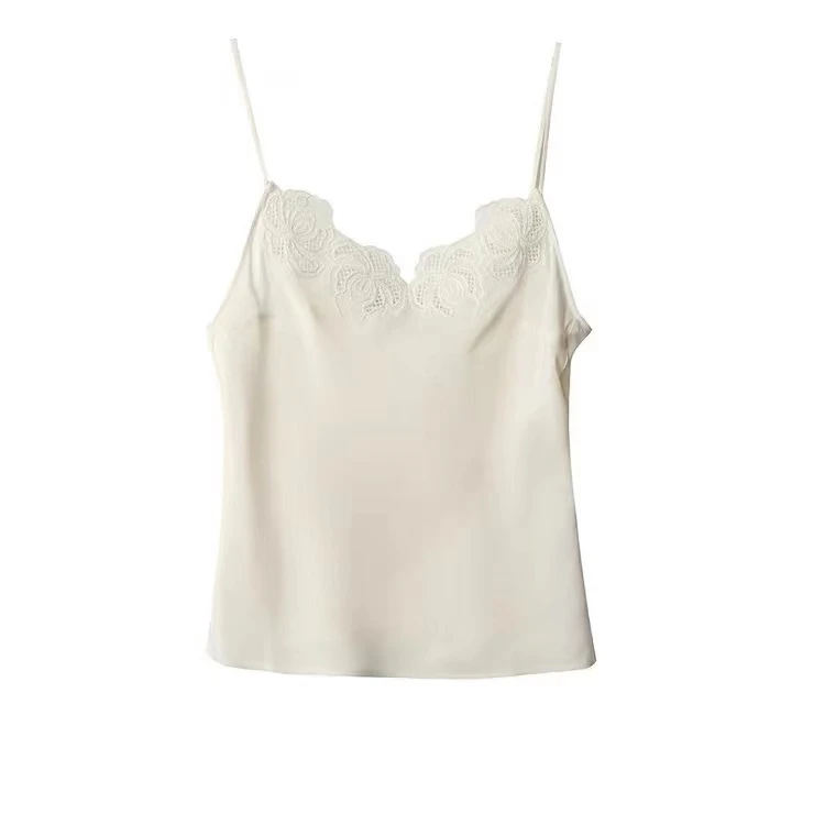 ICE DUST 25SS镂空绣花立体弧线无袖小吊带春夏新款女百搭气质女