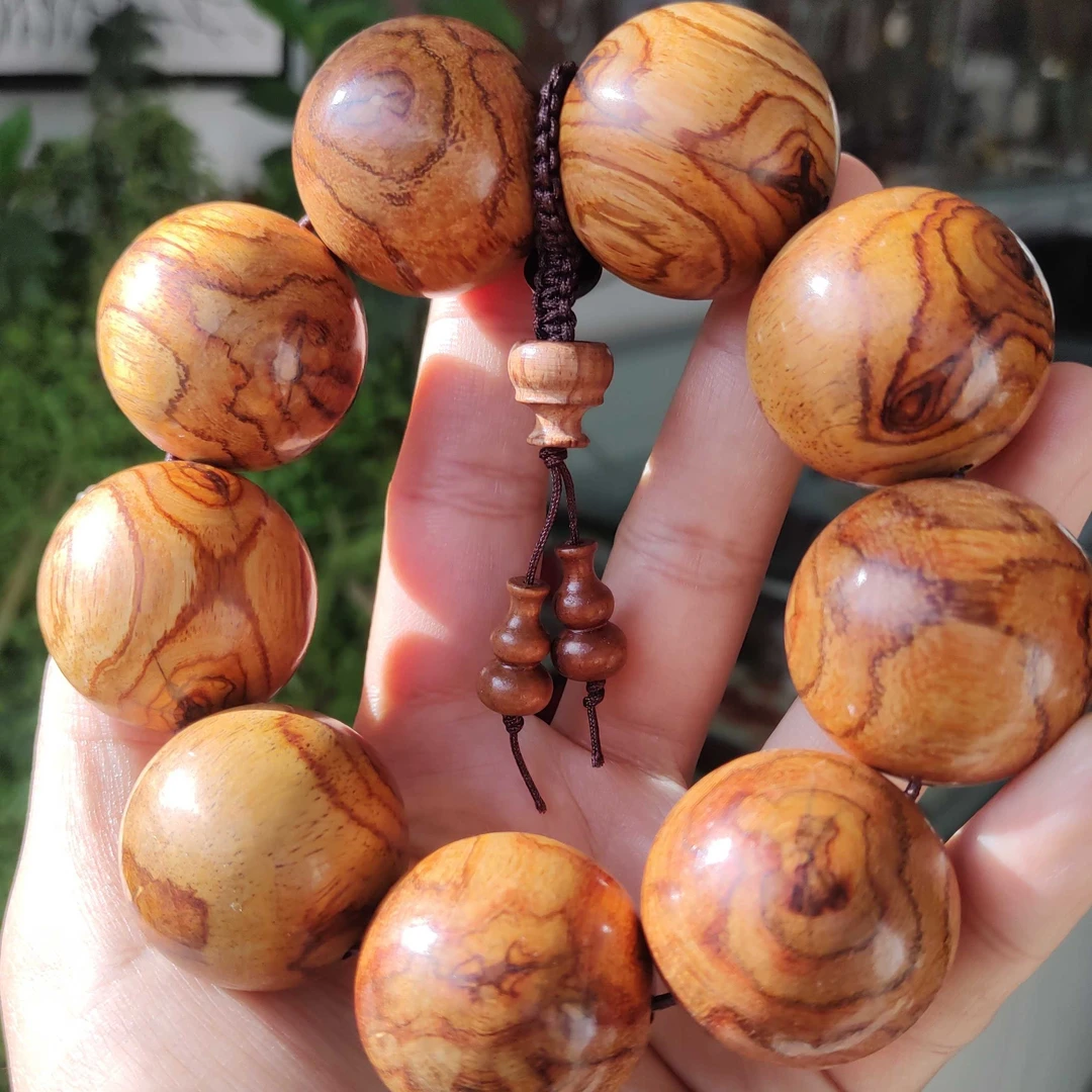 非金属木质手链 木质长串手串情侣款自然木香文玩手串