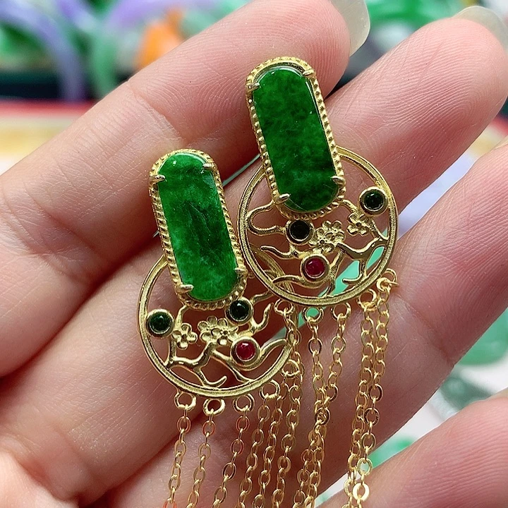 翡翠银S925镶嵌颈饰翡翠