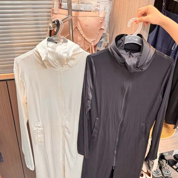 【刘噗噗】 原单！女神长款冰感连帽防晒外套！