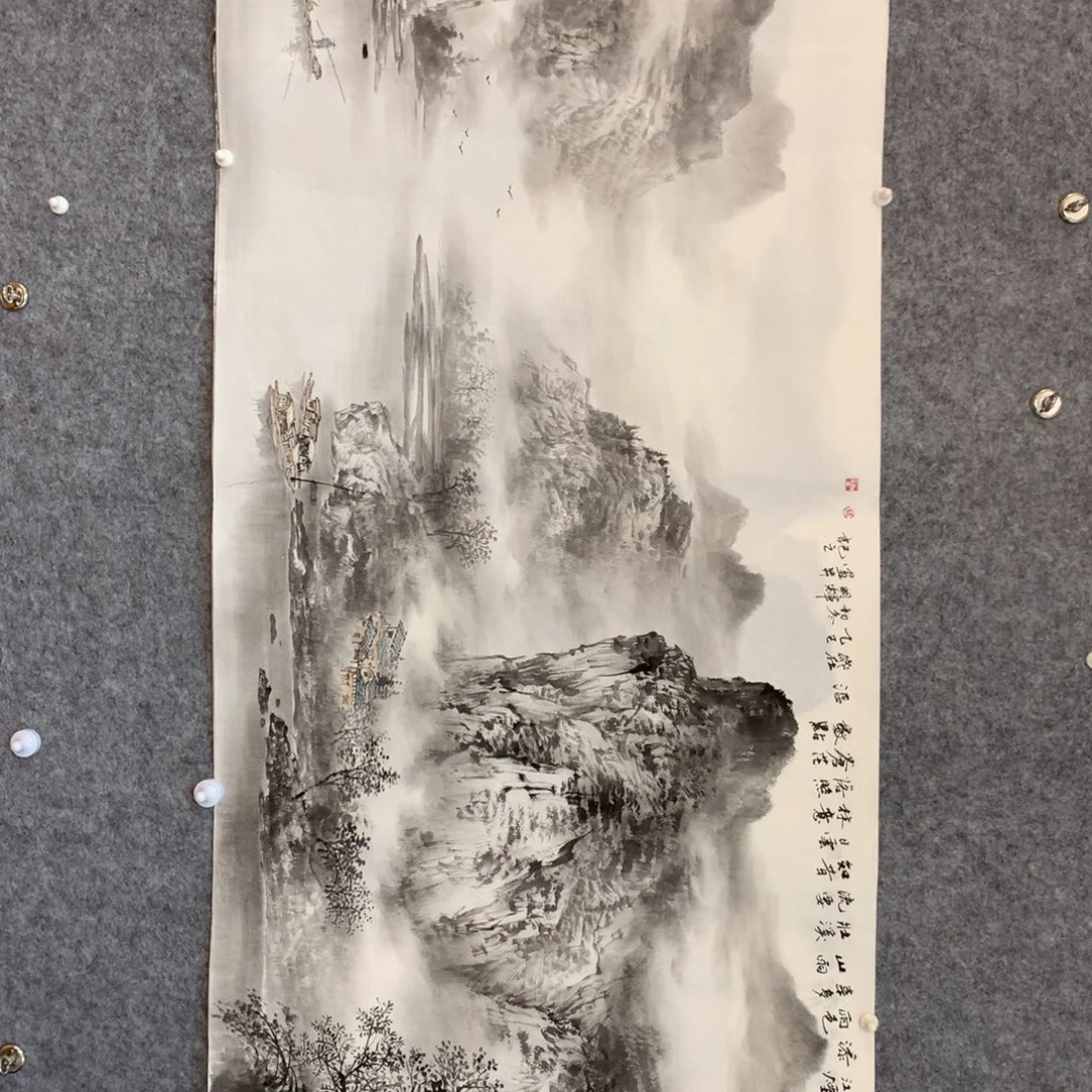 第***时国画山水作品写意