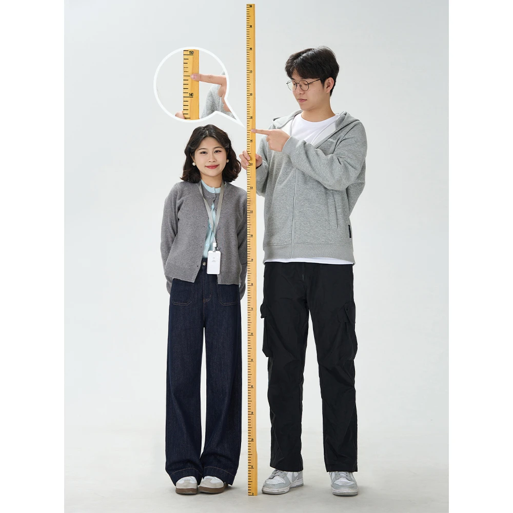 【小个子】阔腿裤女高腰显瘦2025春季新款雅丹风宽松百搭拖地牛仔裤