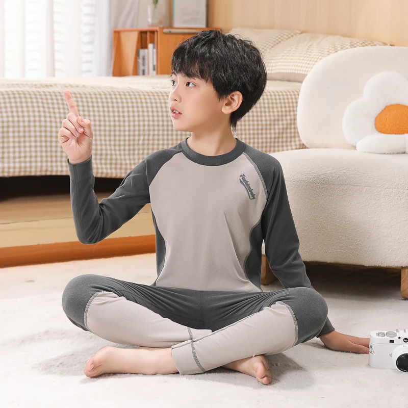 秋衣秋裤套装儿童保暖内衣男童女童德绒睡衣宝宝中大童秋冬打底衣