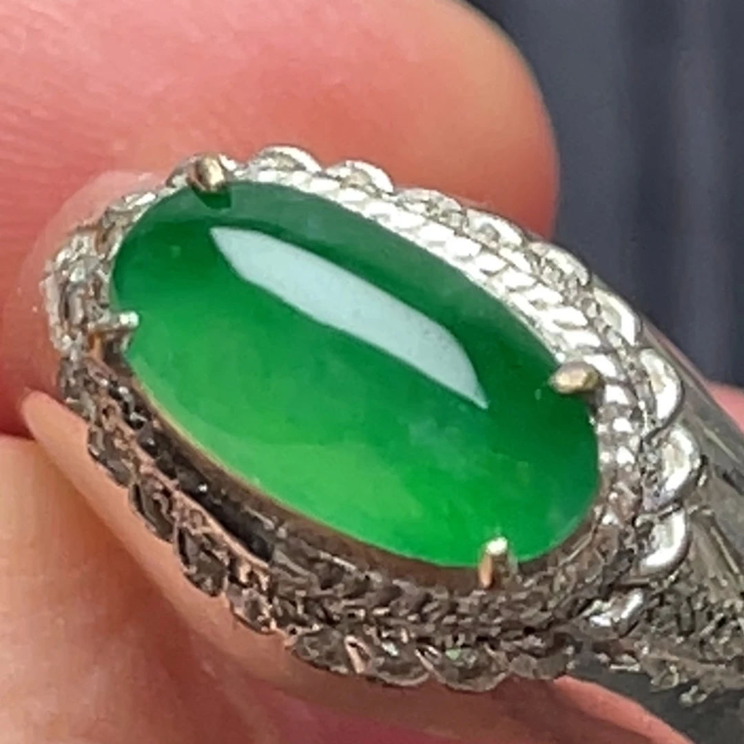 翡翠未镶嵌戒指纯天然缅甸翡翠A货