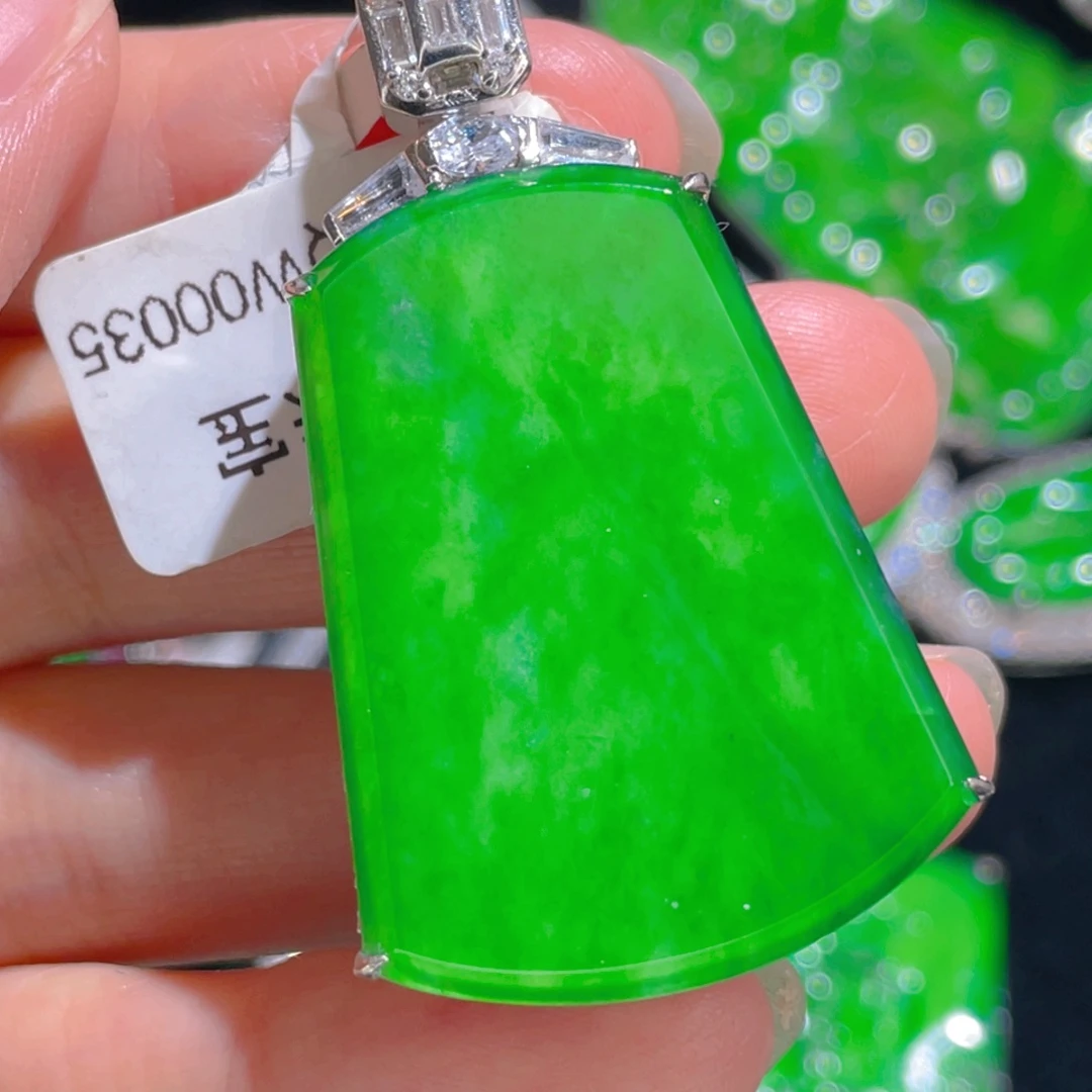 翡翠吊坠(不含链)银S925镶嵌