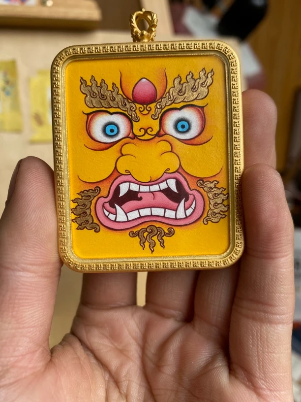 唐卡藏传文化矿物质颜料创意艺术