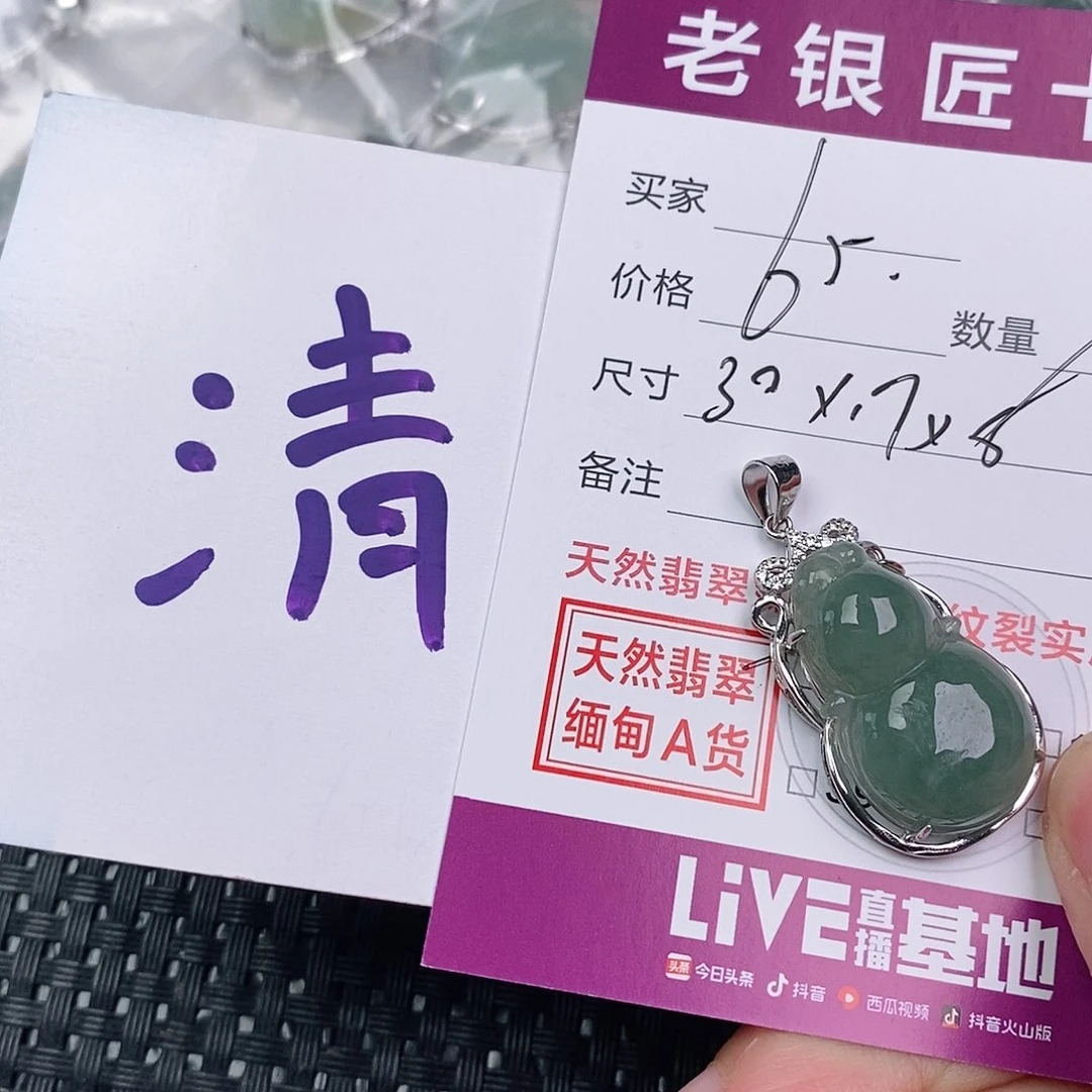 翡翠银S925镶嵌颈饰