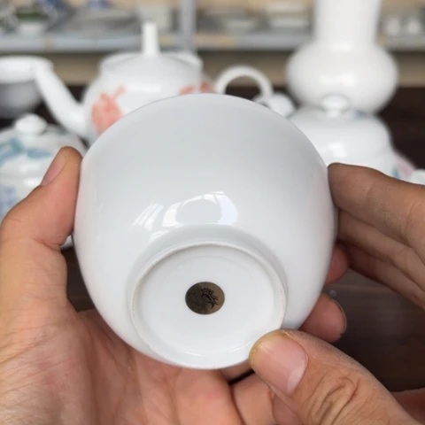 碗手工高岭土中号压手杯一个