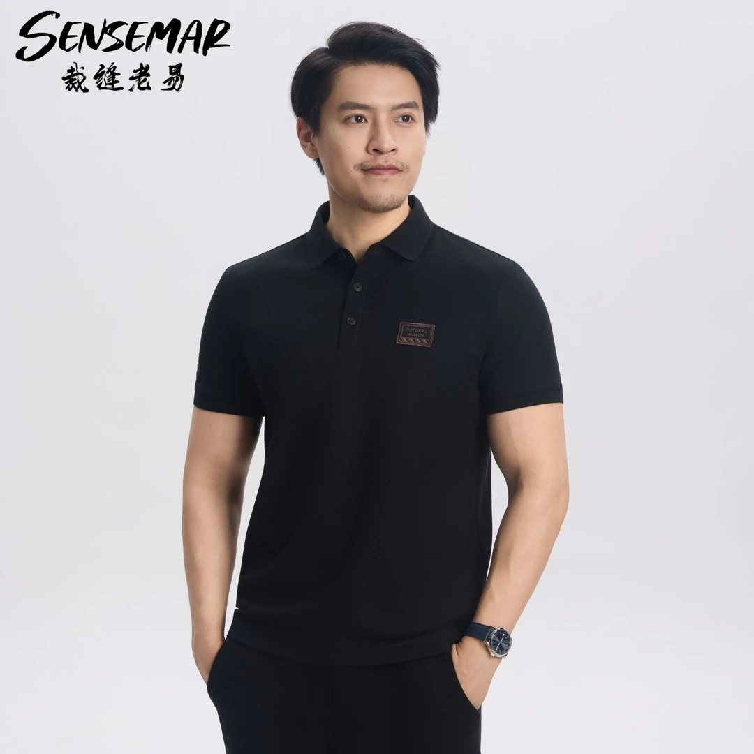 【福利款冰藻泥POLO衫】Sensemar 男士字母新款夏季凉感POLO衫S9112
