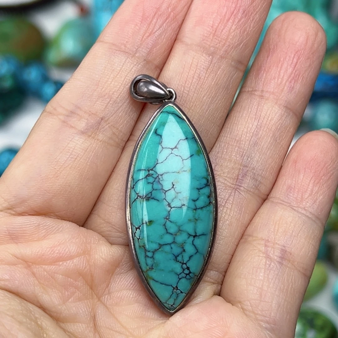 绿松石银S925镶嵌珠宝奇石