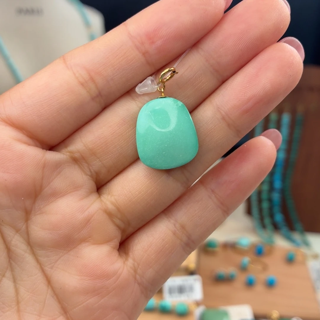 绿松石18K金镶嵌颈饰