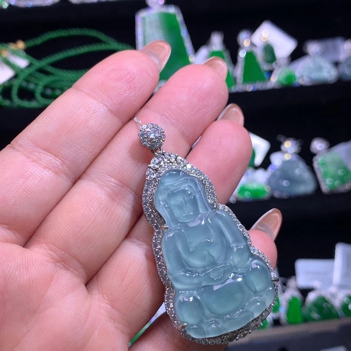 【闪购商品】颈饰银S925镶嵌翡翠天然翡翠