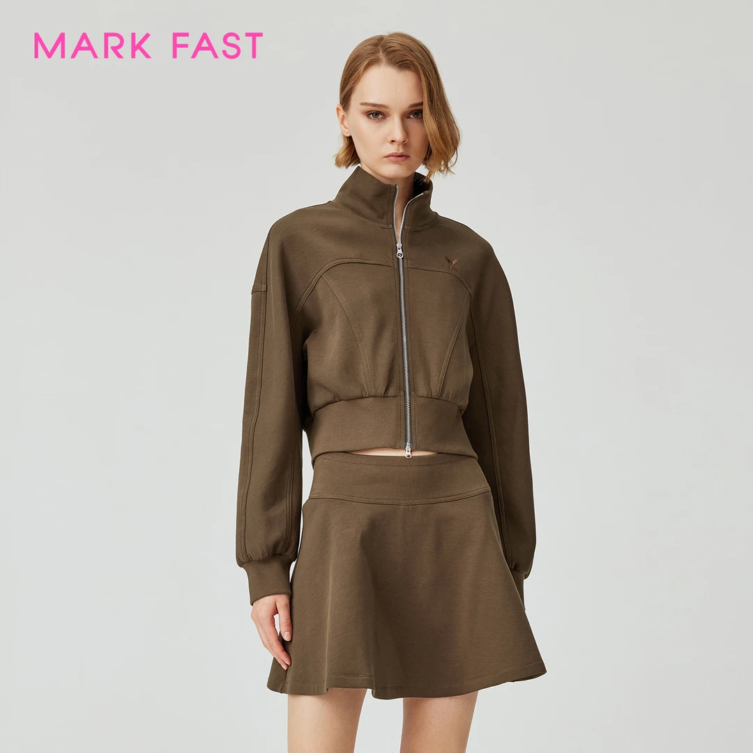 MARKFAST设计师品牌初秋新品立领双开头拉链外套M1FFW14020