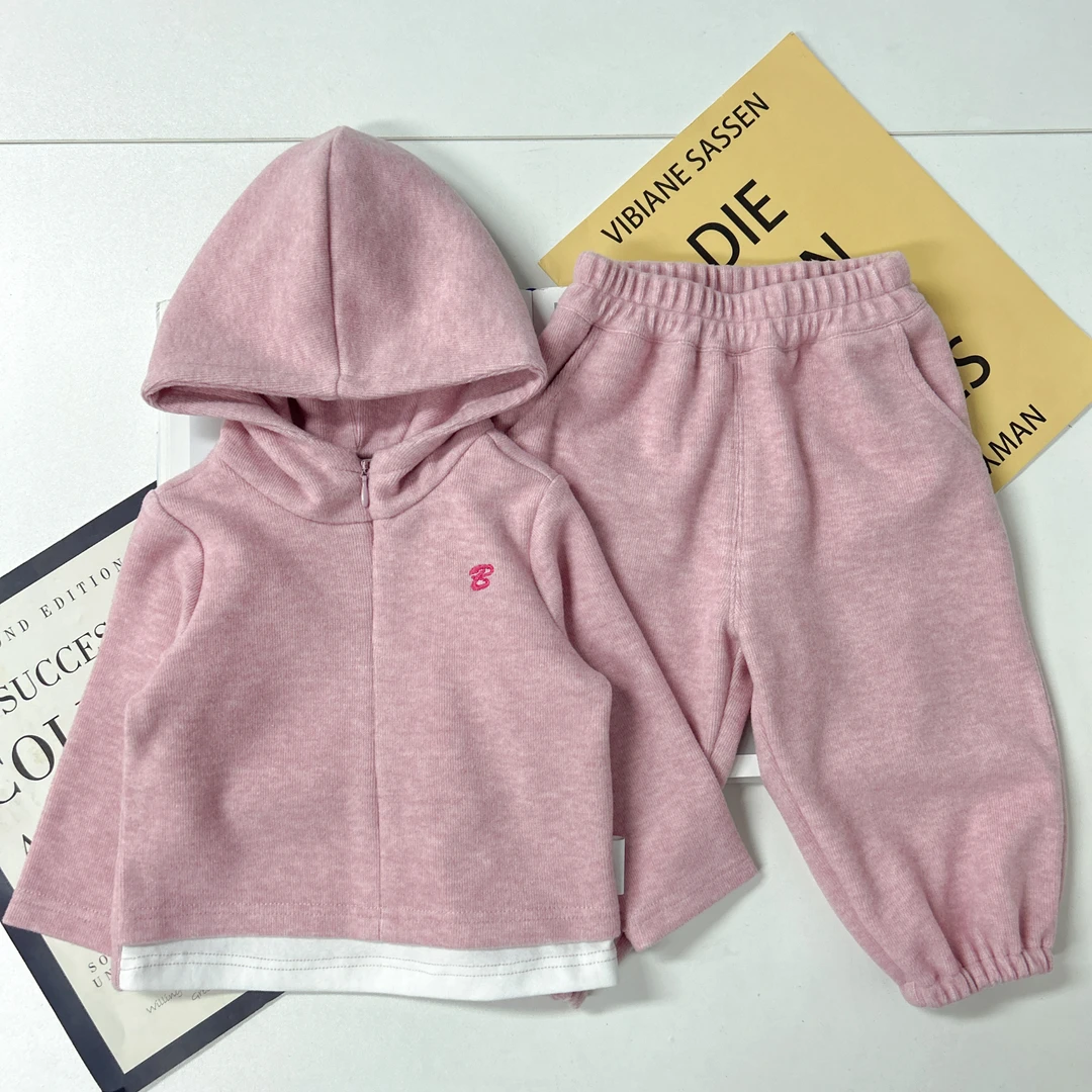 【绣花连帽套装 小洛妈咪】儿童春秋连帽套装宝宝卫衣I9