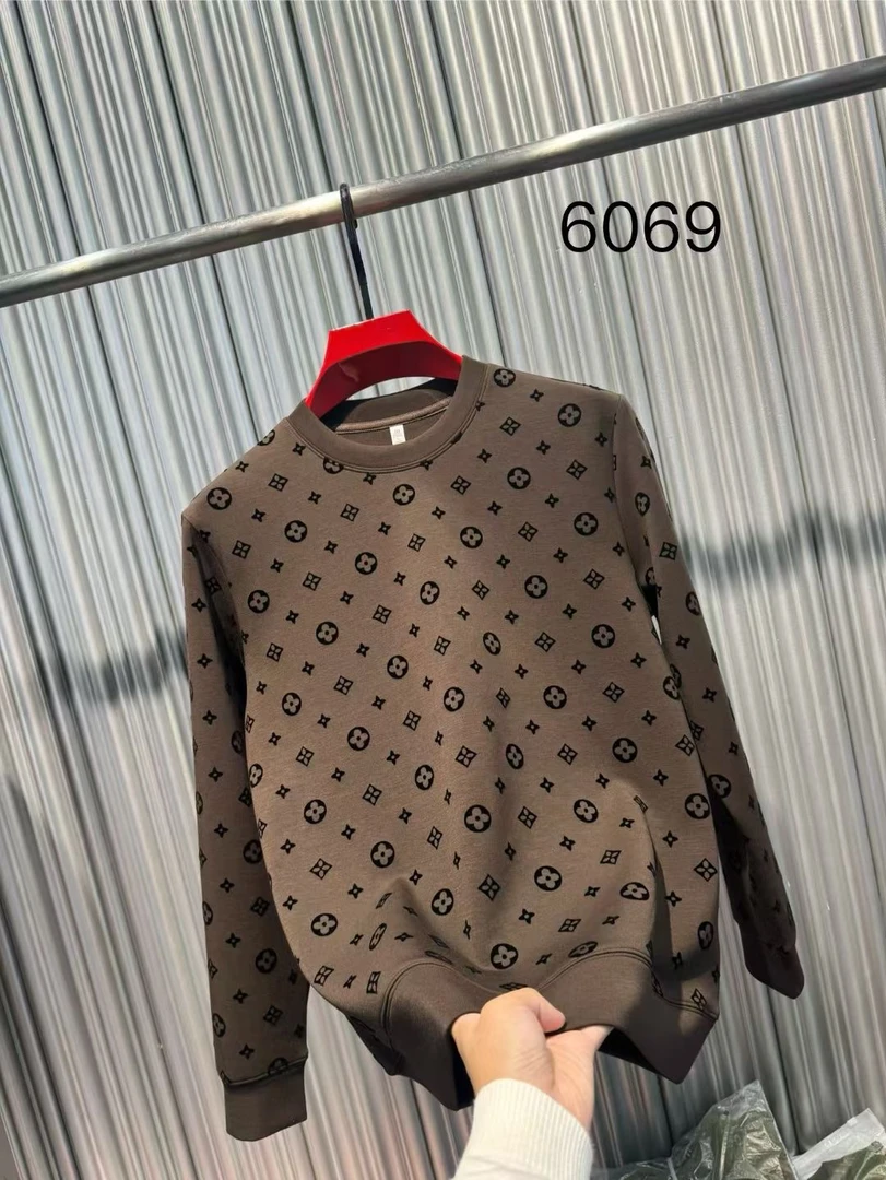 6069男士高品质秋款薄款单穿打底长袖卫衣