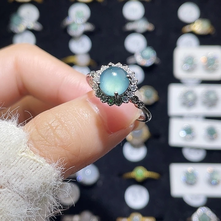 翡翠未镶嵌戒指戒指