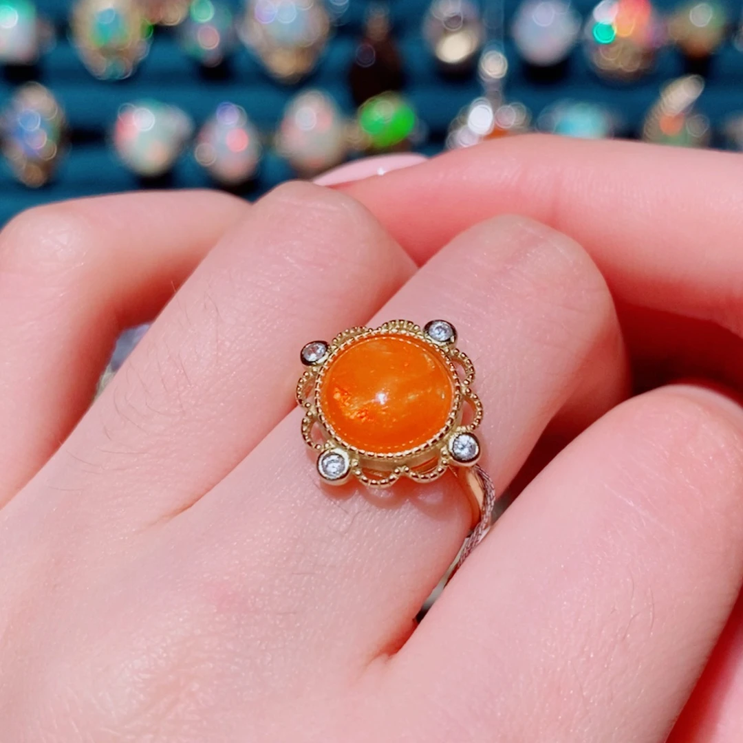 银S925镶嵌欧泊戒指