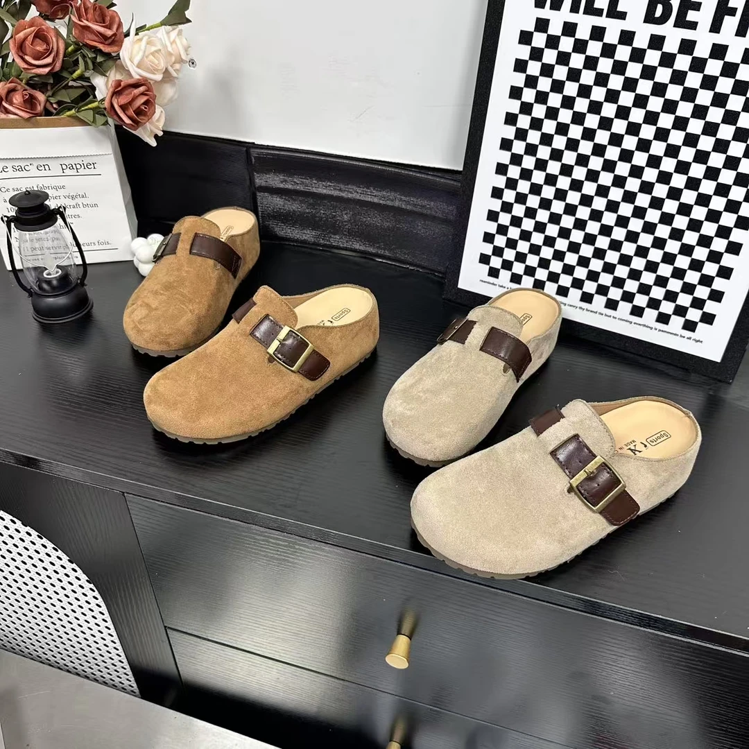 春季新款勃肯半拖时尚潮流休闲女鞋百搭舒适冷粘工艺1687