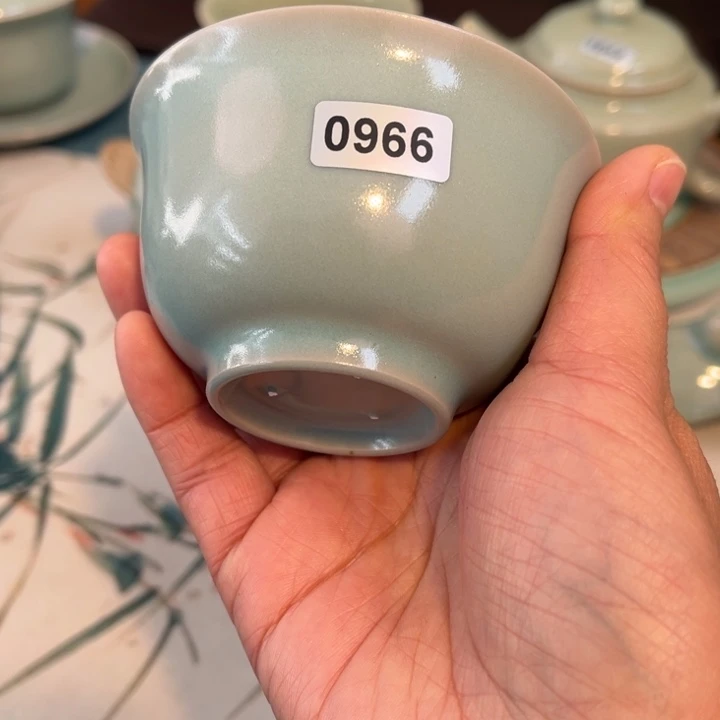 瓷摆件0966手工压手杯浮力瑕