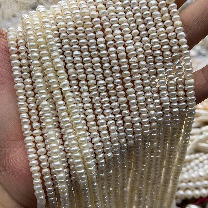玛瑙/玉髓未镶嵌珠宝半成品一条4mm左右算盘珠珍珠
