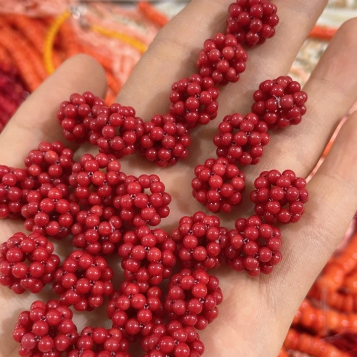 大理石非金属4颗黑牛编织圆球