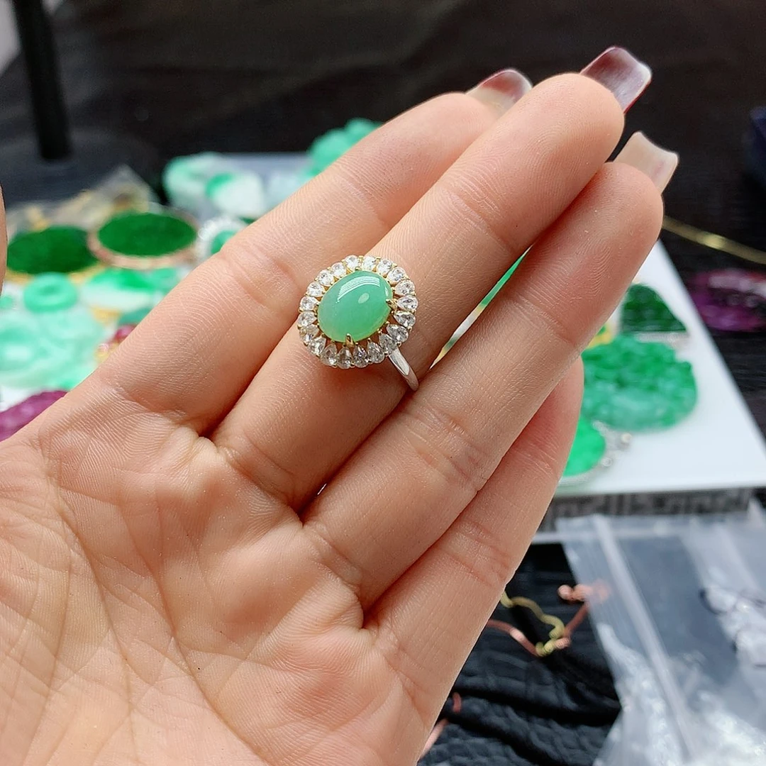 【闪购商品】翡翠戒指银S925镶嵌，