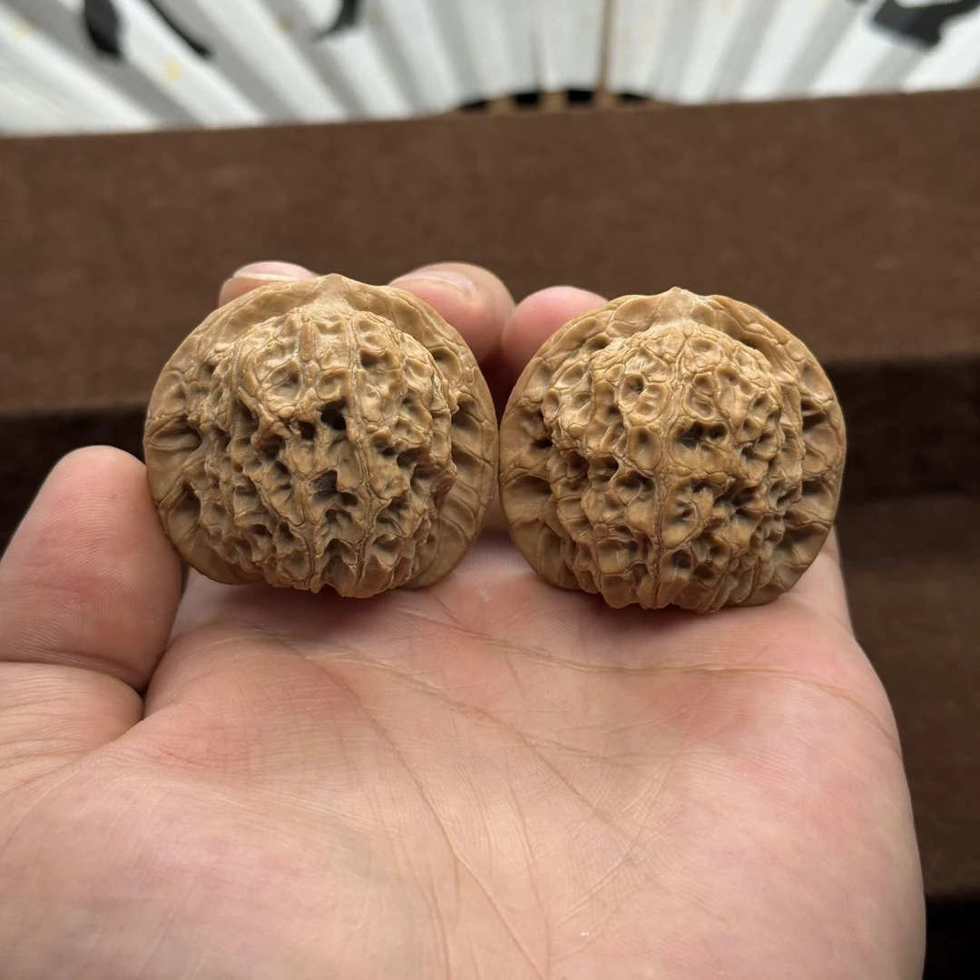 【中国涞水麻核桃协会】26 G02645-平谷血麒麟核桃-（微点）-尺寸36mm